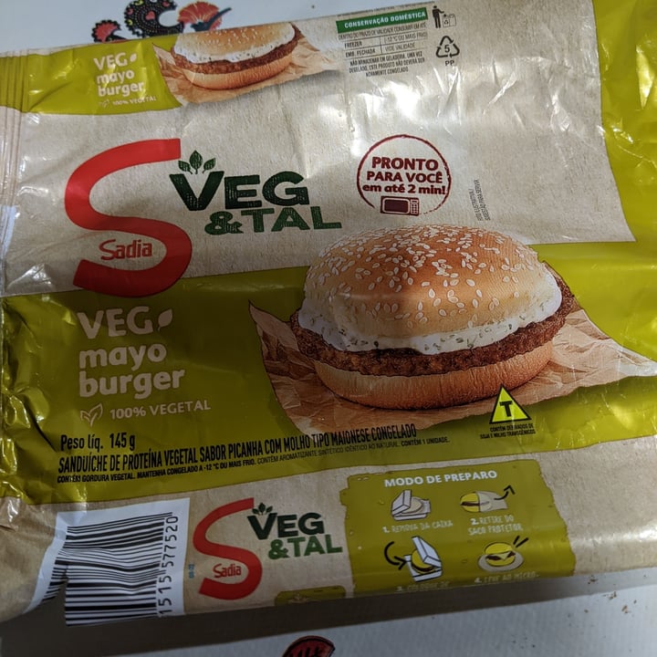 photo of Sadia Veg Mayo Burger shared by @imsbruna on  04 Dec 2022 - review