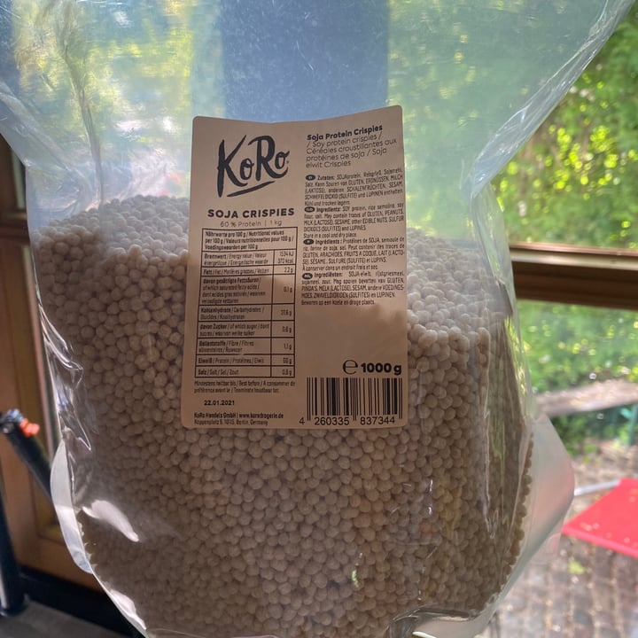 photo of Koro Soja crispies shared by @vegainstrength on  02 Jun 2020 - review