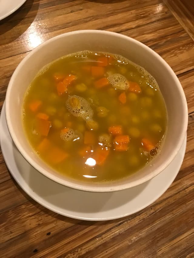 Photo of the dish “Sweet potato and chickpea soup”