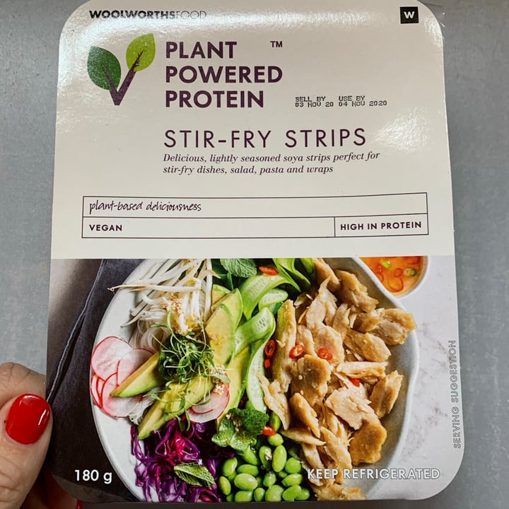review photo of Woolworths Food Plant Powered Protein Stir-Fry Strips shared by @karlavisagie on 26 Oct 2020 - review