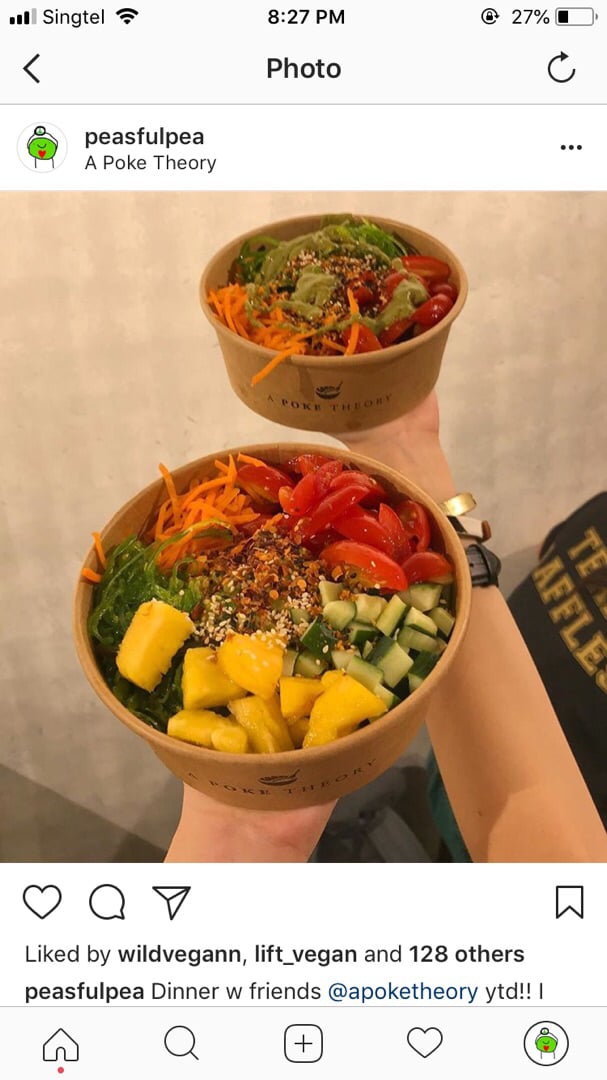 photo of A Poke Theory Vegan Poké Bowl shared by @peasfulpea on  19 Jun 2018 - review