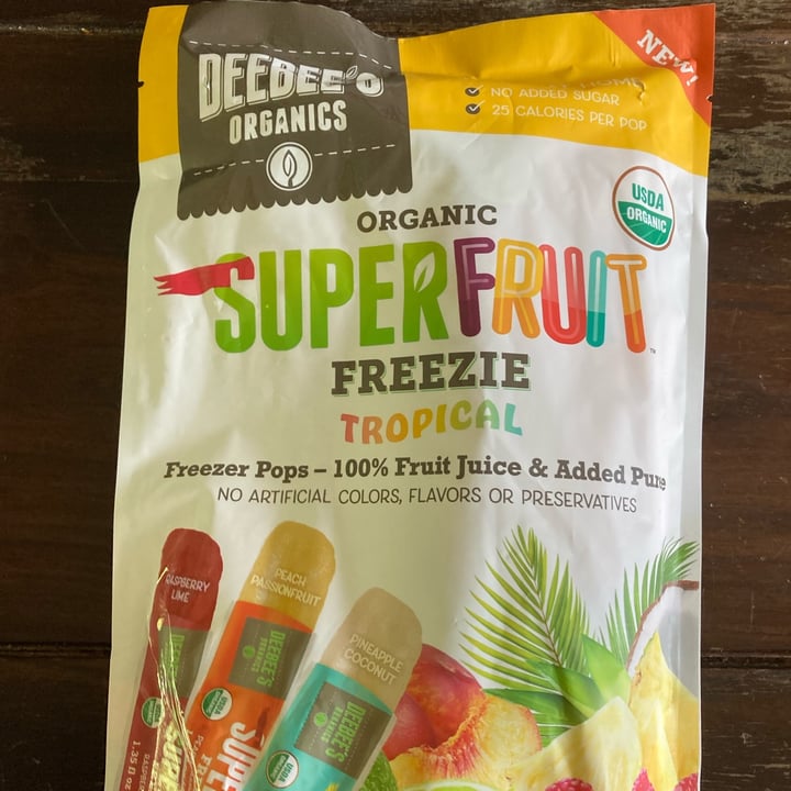 photo of Deebee’s organics organic super fruit freezie shared by @aprilrain on  01 Jun 2022 - review