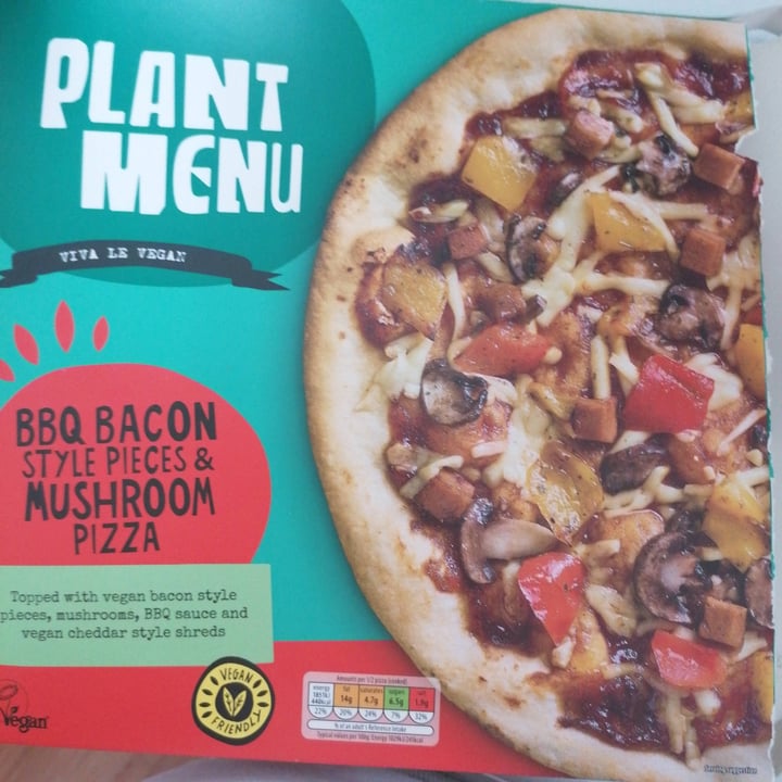 photo of Plant Menu BBQ Bacon Style Pieces & Mushroom Pizza shared by @melgibs on  13 Jul 2021 - review