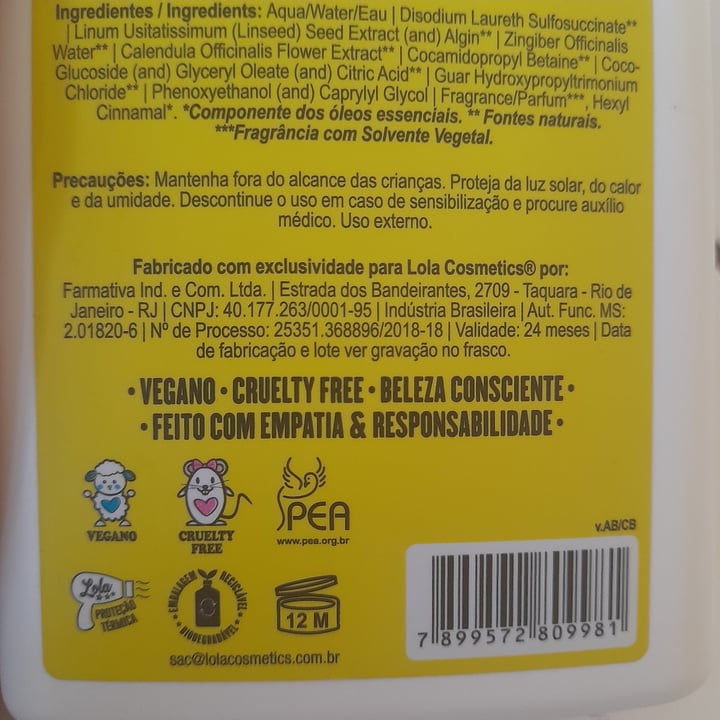 review photo of Lola Cosmetics Ondulados Lola inc shampoo shared by @nikit on 29 Nov 2022 - review