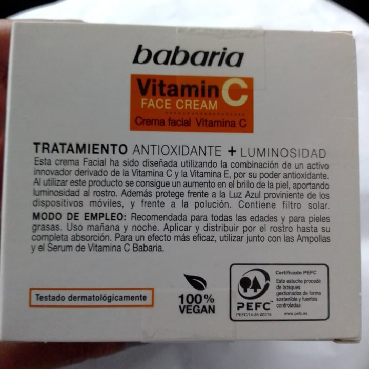 photo of Babaria Bio  Crema facial vitamina C shared by @advime on  19 Nov 2021 - review