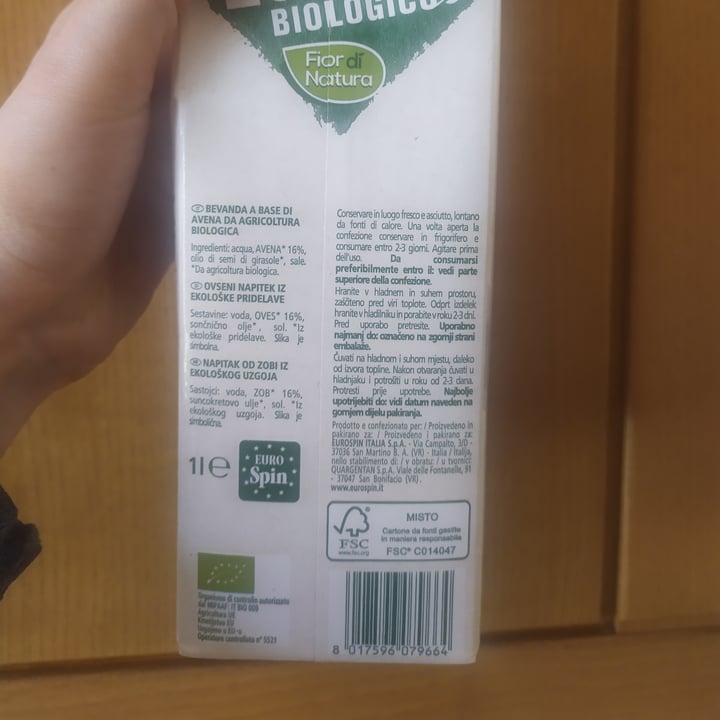 photo of Fior di Natura Latte Di Avena shared by @elisah on  14 Apr 2022 - review