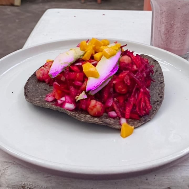 review photo of Hierba Santa Tostada Ceviche De Garbanzos shared by @vegapunk on 02 May 2022 - review