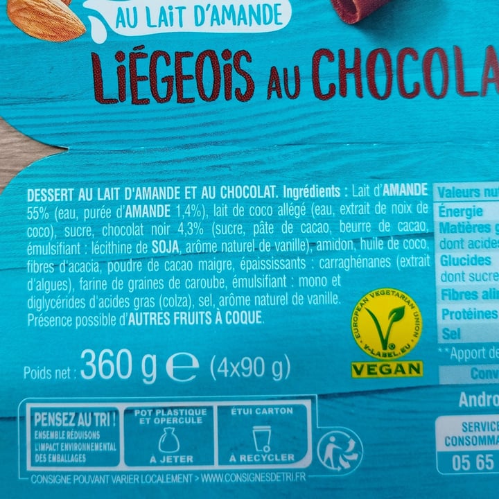 photo of Andros Chocolat liégeois vegetal shared by @koyott on  30 Jan 2021 - review