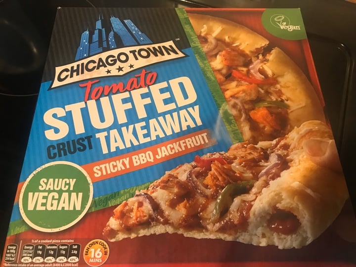 photo of Chicago Town Tomato Stuffed Crust Takeaway Sticky Bbq Jackfruit Pizza shared by @xgemmax on  08 Jan 2020 - review