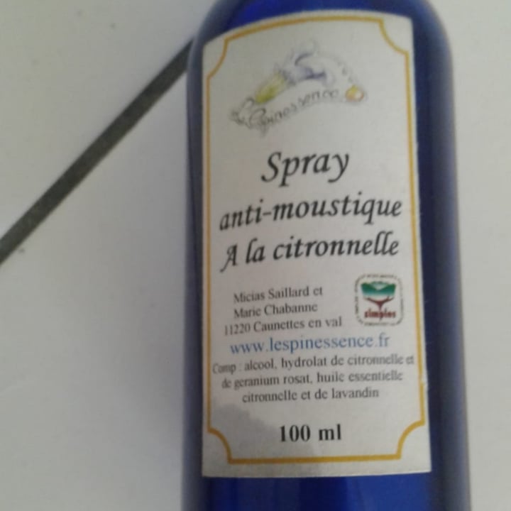 photo of Aroma-Zone Spray contra moquitos shared by @naturabio on  24 May 2020 - review