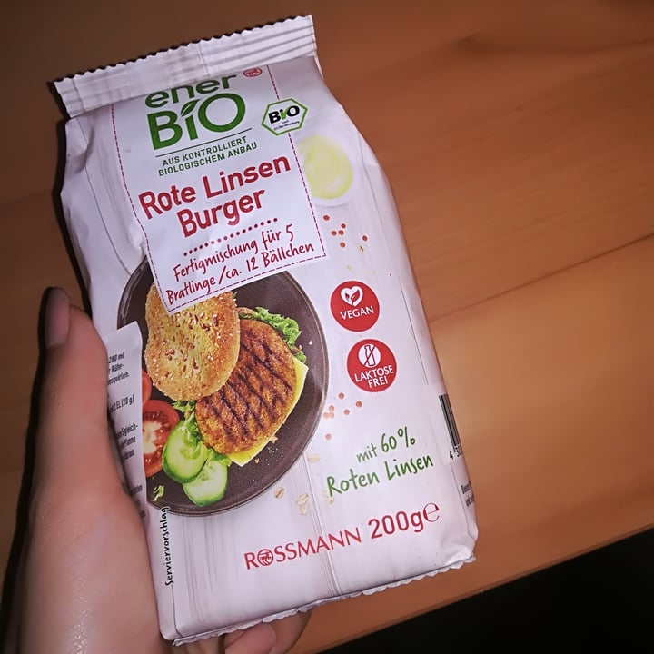 photo of enerBio Rote Linsen Burger shared by @viktoria139 on  02 Sep 2020 - review