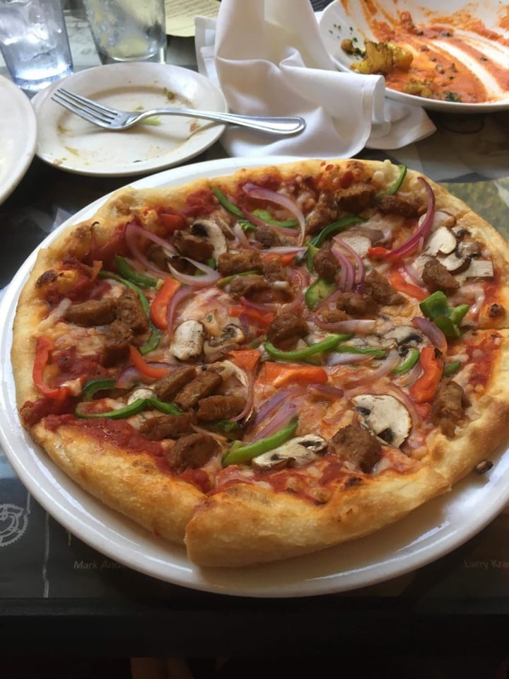 review photo of Busboys and Poets Vegan pizza!! shared by @lillady707 on 08 Sep 2019 - review