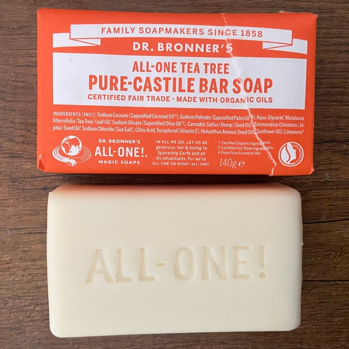 photo of Dr. Bronner's Tea Tree Pure Castile bar soap shared by @rosmorales on  10 Sep 2021 - review