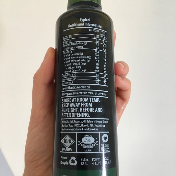 photo of Wesfalia fruit Avocado oil shared by @taz on  13 Apr 2021 - review