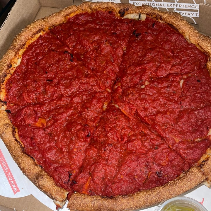 review photo of Sarpino’s Pizzeria Vegan Pepperoni Deep Dish shared by @lavenderqueen16 on 05 Nov 2022 - review