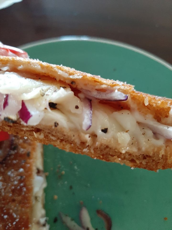 review photo of The Alternative Dairy Co. Dairy Free Mozzarella Style Block shared by @steffbelly on 22 Apr 2020 - review