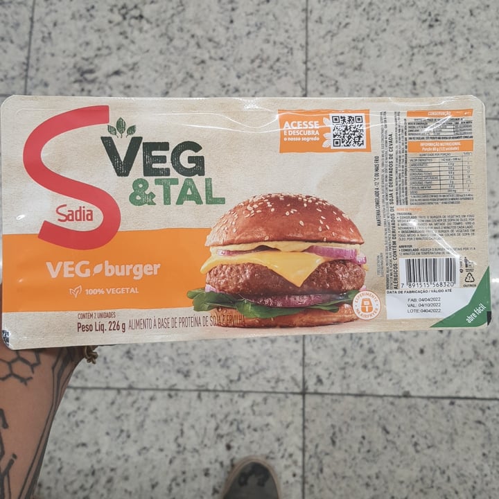 review photo of Sadia Hambúrguer Vegetal shared by @luizcoelho on 29 Jul 2022 - review