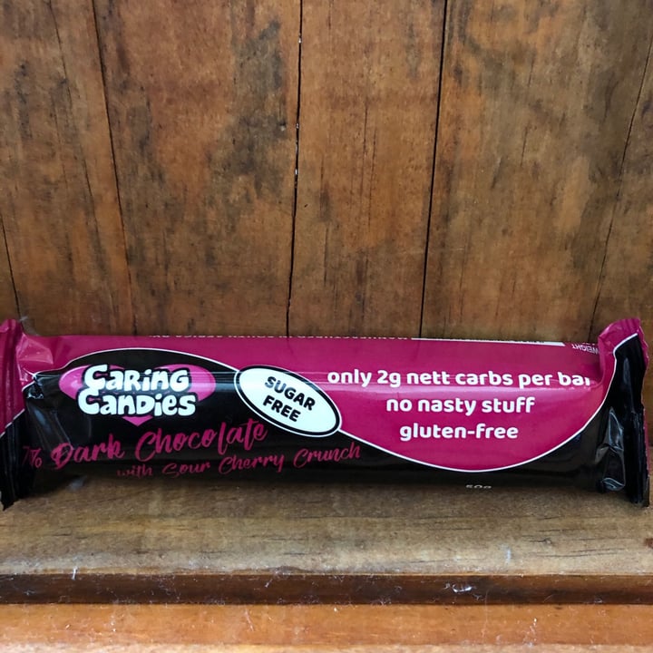 photo of Caring Candies Sugar free 70% Dark Chocolate With Sour Cherry Crunch shared by @danielholistic on  19 Nov 2020 - review