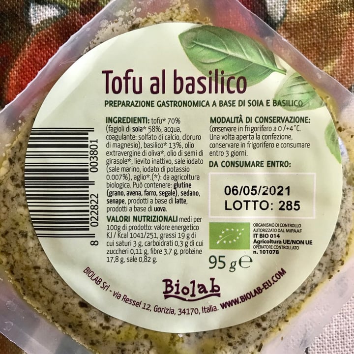 photo of Biolab Tofu al basilico shared by @alessiastaste on  13 Apr 2021 - review
