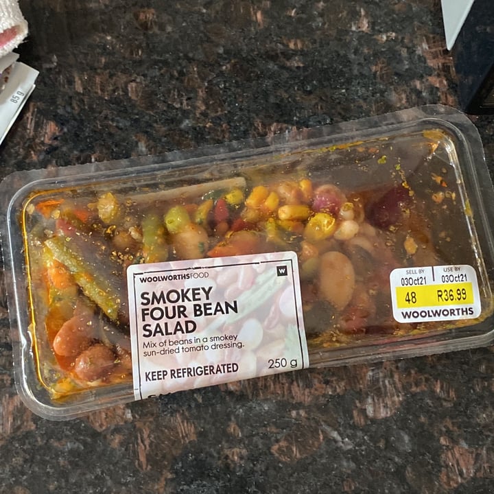 photo of Woolworths Food Smokey four bean salad shared by @kateemma5 on  01 Oct 2021 - review