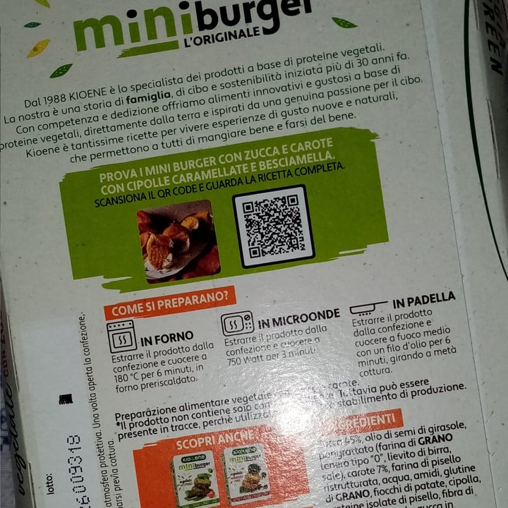 photo of Kioene mini burger carota e zucca shared by @demenzia89 on  28 Jun 2022 - review