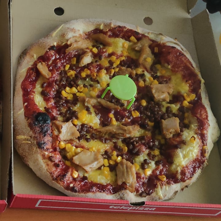 photo of Telepizza - Comida a domicilio Pizza barbacoa vegan shared by @maryveganaperdy on  06 Jun 2022 - review