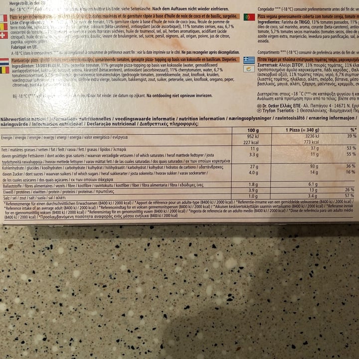 review photo of Dr. Oetker Ristorante Pizza Margherita Pomodori shared by @justinleeijen on 05 May 2021 - review