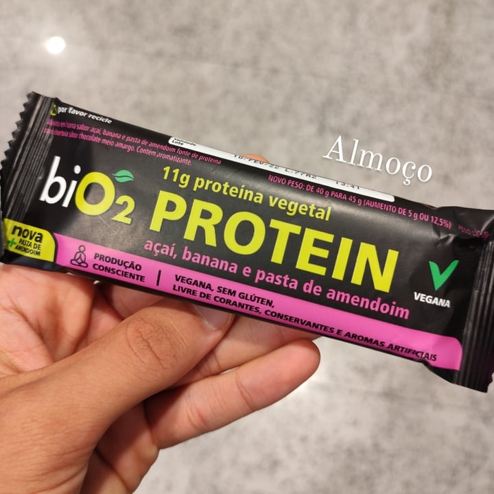 review photo of biO2 Barra De Proteína - Açaí, Banana E Pasta De Amendoim shared by @otoalbuqvegan on 13 Sep 2021 - review