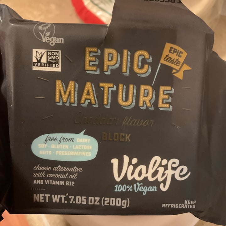 photo of Violife Epic Mature Cheddar Flavour Block shared by @gabywoofwoof on  28 May 2021 - review