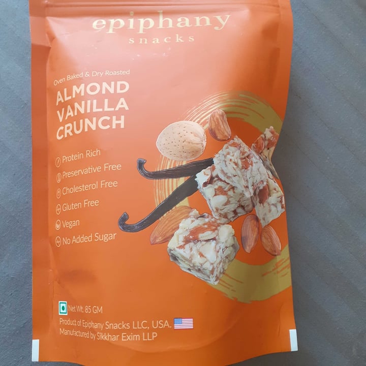 review photo of Epiphany Almond vanilla crunch shared by @thevegangaldiya on 08 Dec 2020 - review
