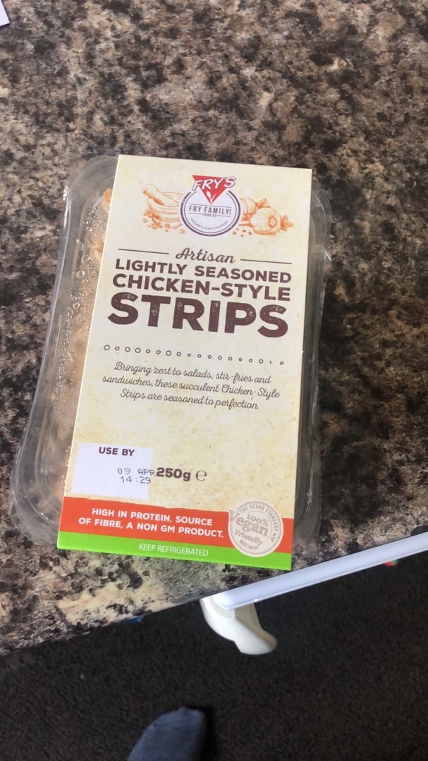 photo of Fry's Family Food Lightly Seasoned Chicken Style Strips shared by @markprovan on  21 Apr 2020 - review
