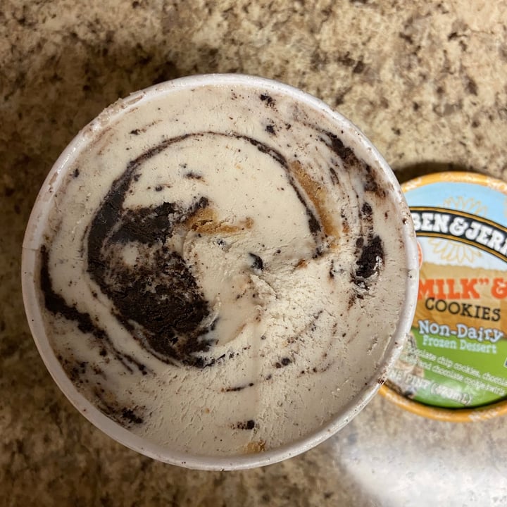 photo of Ben & Jerry's "Milk" & Cookies Non-Dairy Frozen Dessert shared by @vegansattva on  02 Apr 2021 - review