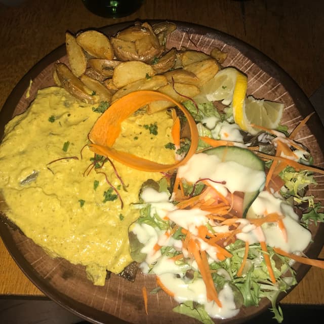 Foto do prato “L’escalope de Seitan”