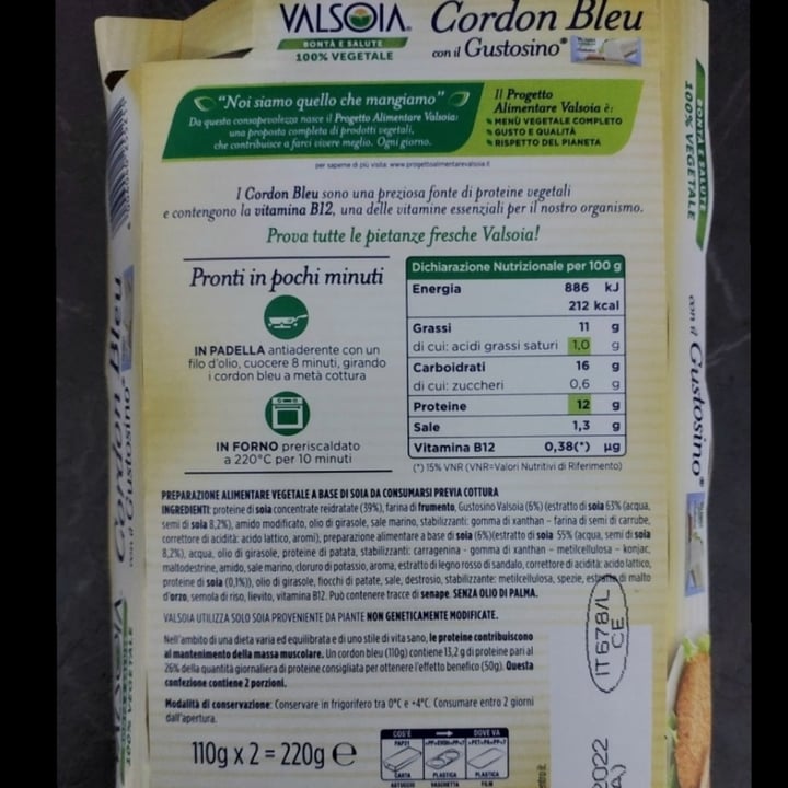 photo of Valsoia Cordon Bleu con il Gustosino shared by @ericaconlac on  22 Sep 2022 - review