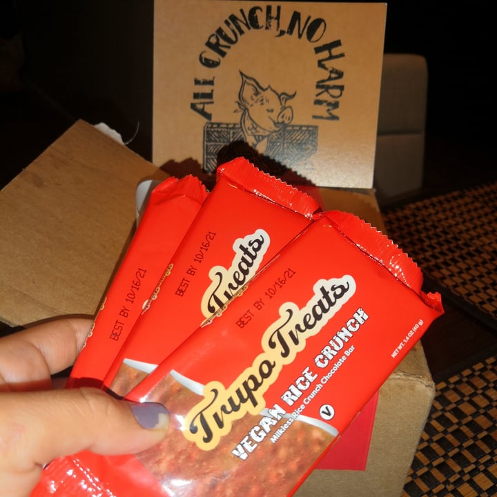 photo of Trupo Treats Vegan Rice Crunch Chocolate Bar shared by @melayala1 on  07 Nov 2020 - review