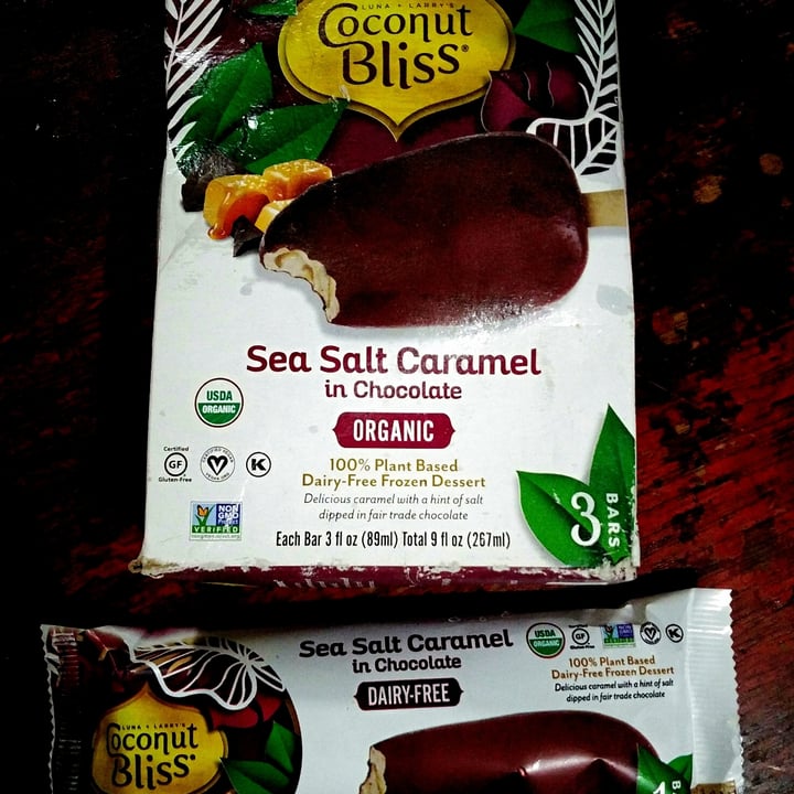 photo of Coconut Bliss Sea Salt Caramel in Chocolate Bars shared by @moonpie on  23 May 2021 - review