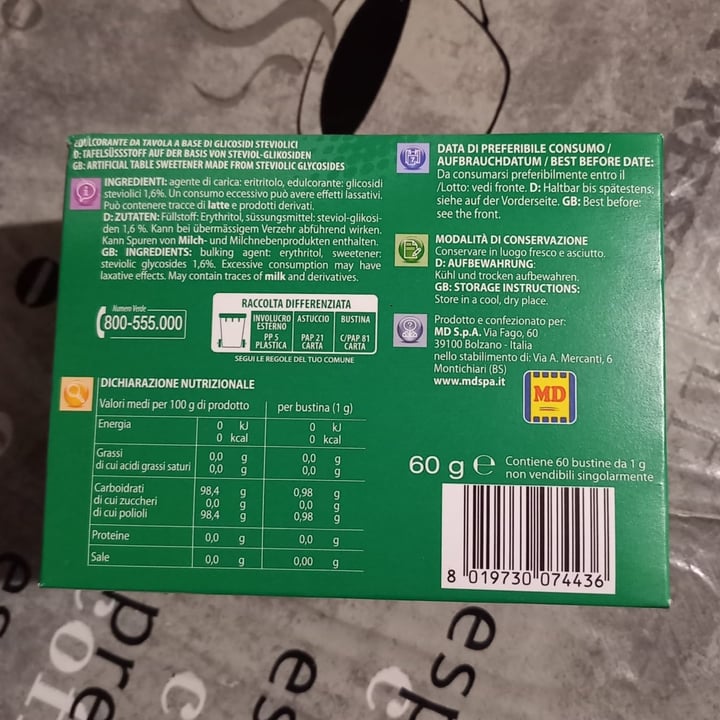 review photo of Cucina e sapori Dolcificante Stevia shared by @aleclps on 06 Sep 2022 - review