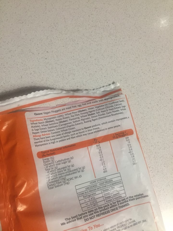 photo of Quorn Vegan Nuggets shared by @taz on  02 Dec 2019 - review