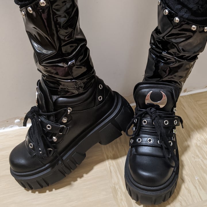 photo of Killstar Livia Platform boots shared by @vegans0ph3 on  10 Feb 2021 - review