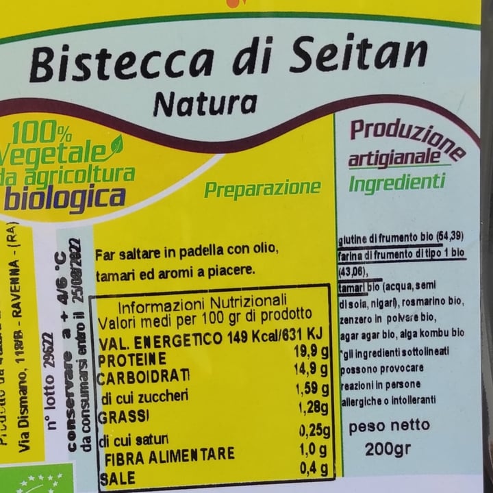 photo of Natura e bontà di Antonio Iaculli Bistecca di seitan shared by @scatolettadiceci on  15 Jul 2022 - review