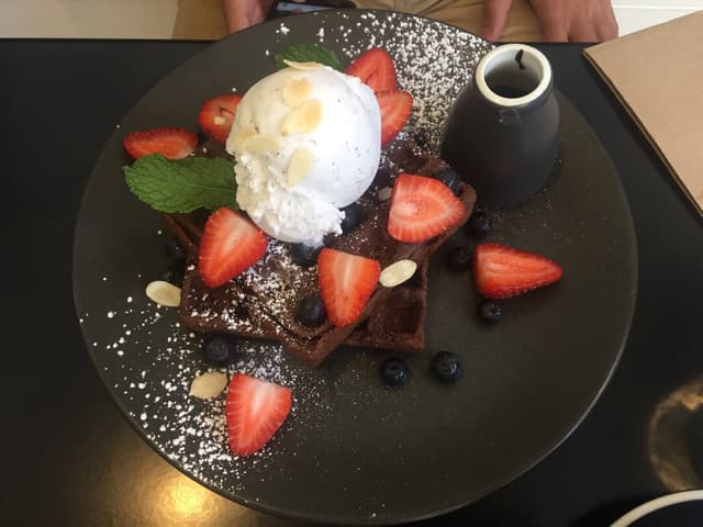 菜肴“Chocolate waffles”的照片