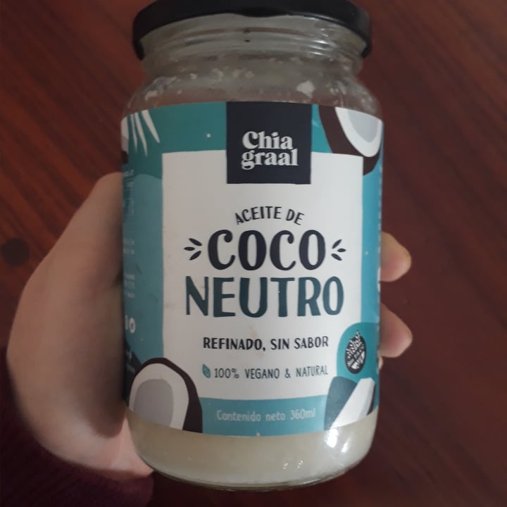 photo of Chia Graal Aceite de coco Neutro shared by @vegan-hola on  23 Oct 2020 - review