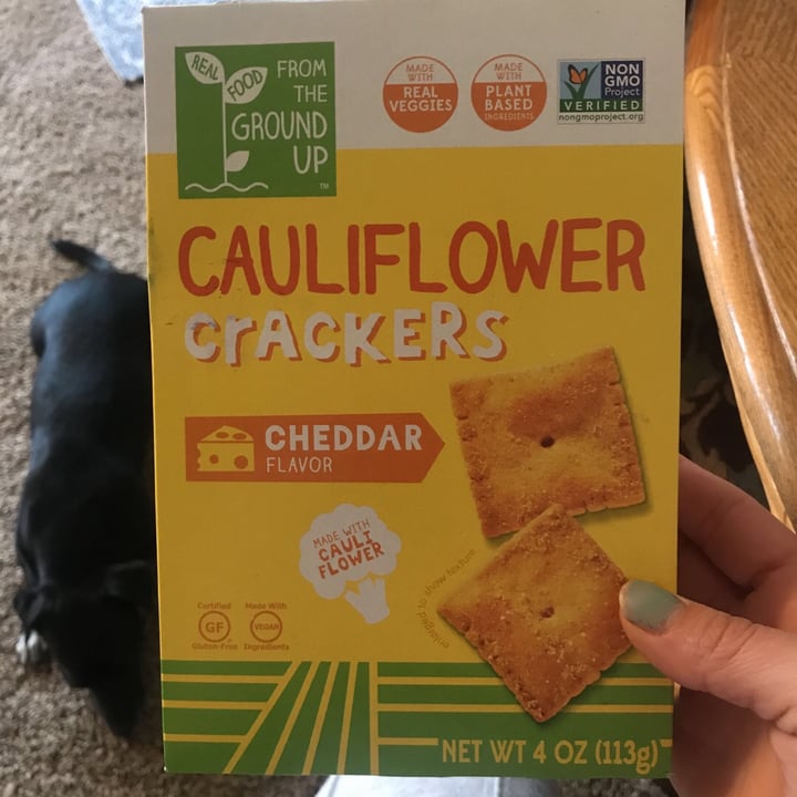 review photo of Real Food From The Ground Up Cauliflower Crackers Cheddar Flavor shared by @hanrezac on 28 Mar 2019 - review