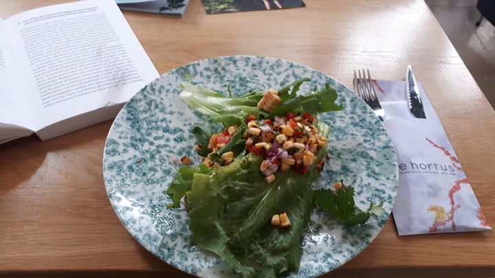 review photo of Hortus Botanicus Vrije Universiteit Amsterdam Sweet potato hummus on wholegrain sourdough toast shared by @mona98 on 14 Apr 2020 - review