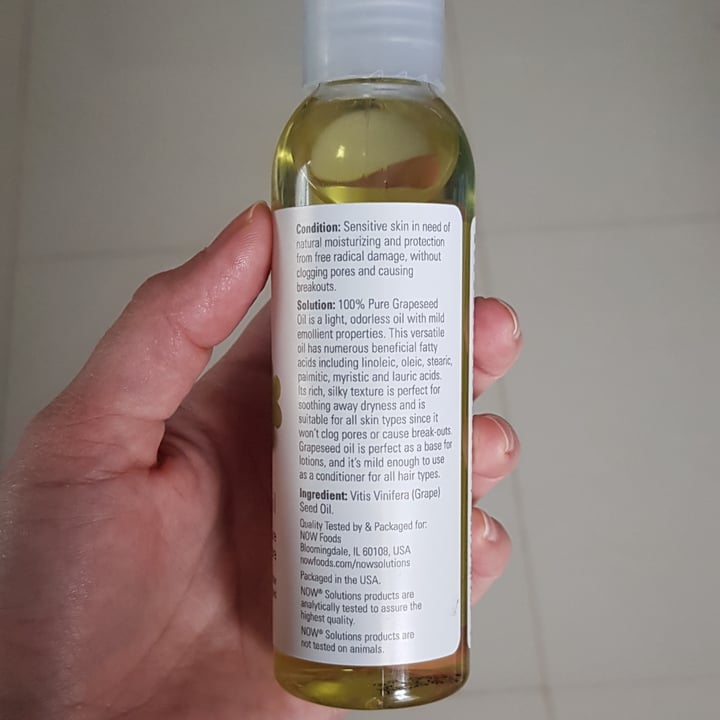 review photo of NOW® Grapeseed Oil shared by @brendagzz on 10 Jan 2022 - review