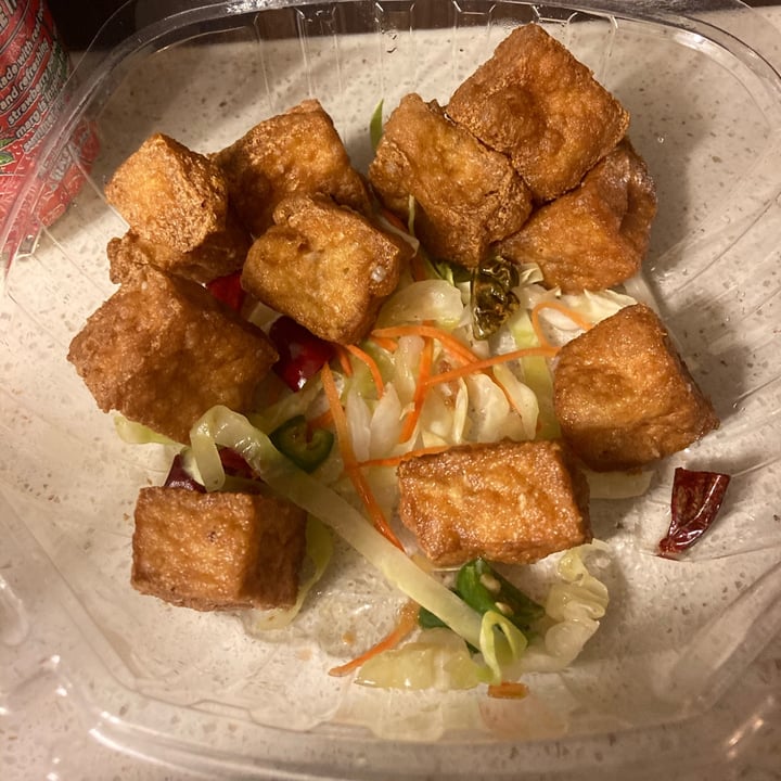 photo of Enjoy Vegetarian Restaurant Fried tofu shared by @majesticvegan on  02 Jan 2022 - review