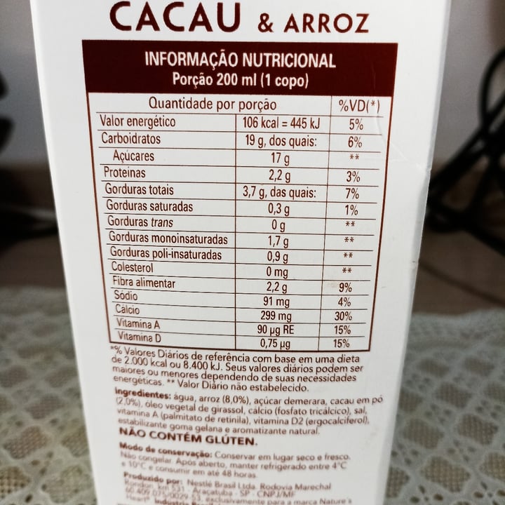 review photo of Nature's Heart bebida de arroz e cacau shared by @mfatanes on 16 May 2022 - review