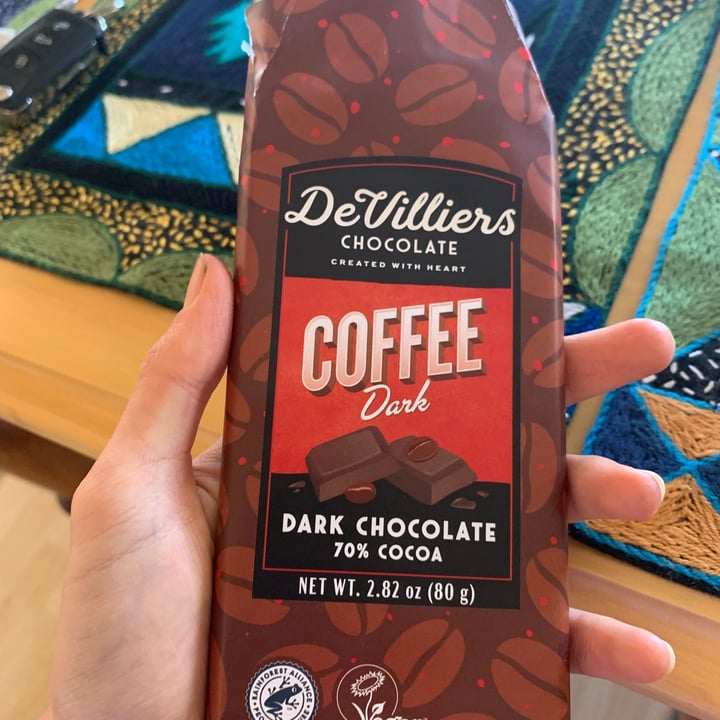 photo of De Villiers Chocolate Coffee Dark Chocolate Bar shared by @veggielover20 on  22 Mar 2021 - review