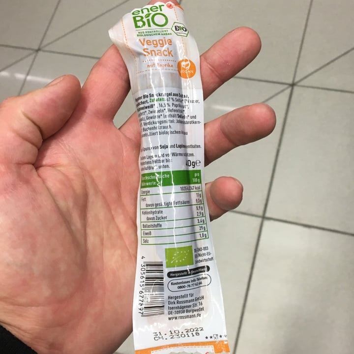 photo of enerBio Veggie Snack mit Paprika shared by @marioso on  15 Sep 2021 - review