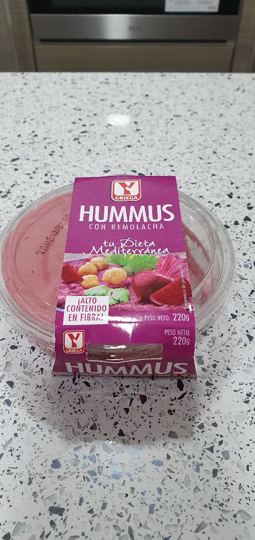 photo of Y Griega Hummus con Remolacha 220g shared by @mariencd on  08 Mar 2020 - review